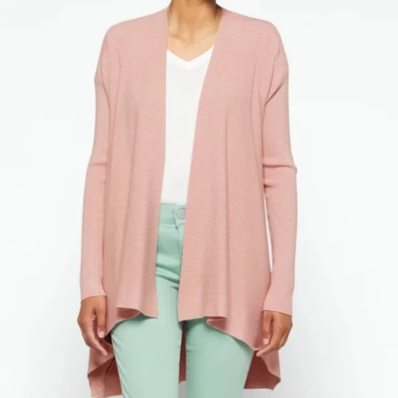 41 HAWTHORN, Saya Multi Ribbed Open Cardigan, Sandy Pink, EUC, Women's L - Picture 14 of 16